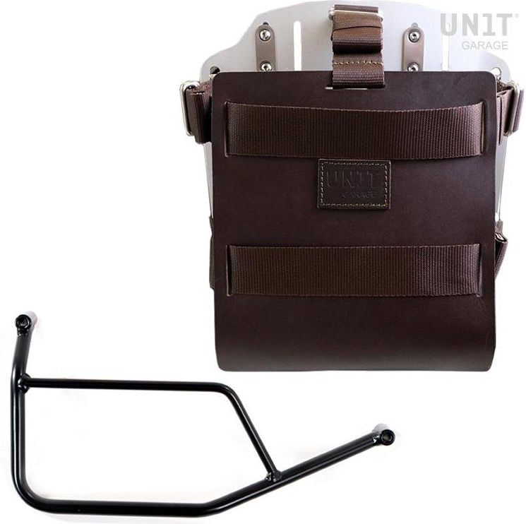 Unit Garage Carrying system in aluminum with adjustable leather front, Quick Release System and frame | U085-U000-1421
