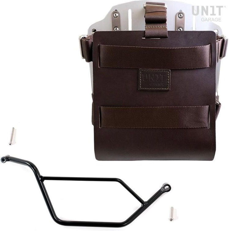 Unit Garage Carrying system in aluminum with adjustable leather front, Quick Release System and frame | U085-U000-1524DX