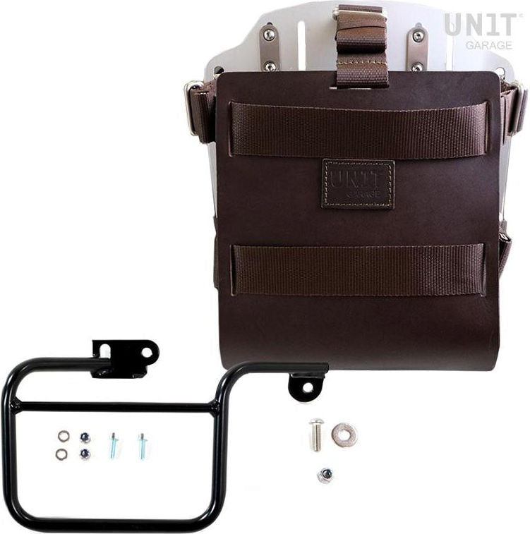 Unit Garage Carrying system in aluminum with adjustable leather front, Quick Release System and frame (1983-1996) | U085-U000-1806