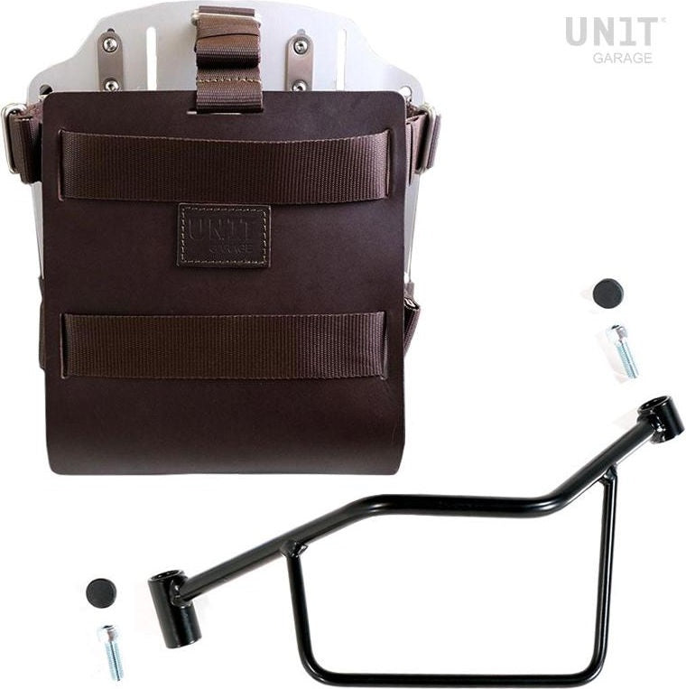 Unit Garage Carrying system in aluminum with adjustable leather front, Quick Release System and frame | U085-U000-2101SX