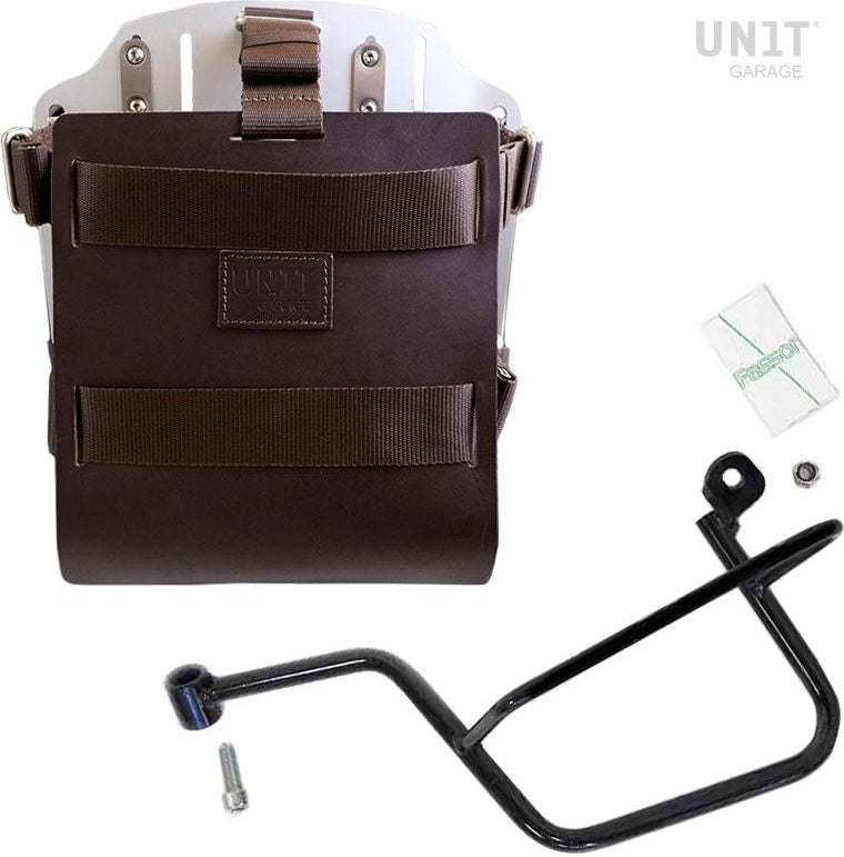 Unit Garage Carrying system in aluminum with adjustable leather front, Quick Release System and frame | U085-U000-2213SX