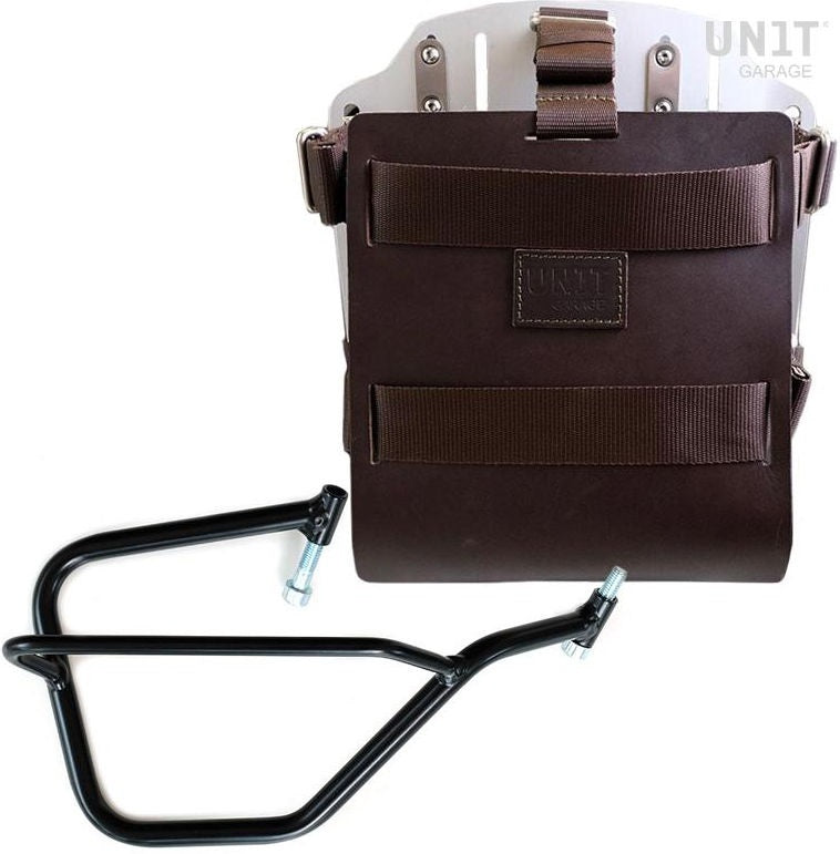 Unit Garage Carrying system in aluminum with adjustable leather front, Quick Release System and frame | U085-U000-2504DX