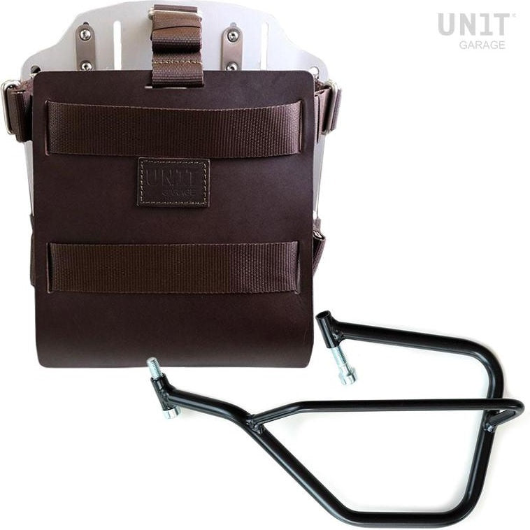 Unit Garage Carrying system in aluminum with adjustable leather front, Quick Release System and frame | U085-U000-2504SX