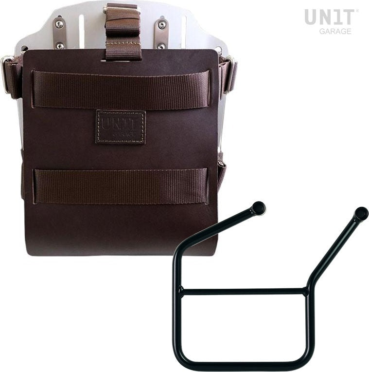 Unit Garage Carrying system in aluminum with adjustable leather front, Quick Release System and frame | U085-U000-3007SX