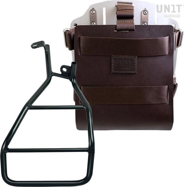 Unit Garage Carrying system in aluminum with adjustable leather front, Quick Release System and frame Sportster S 1250 | U085-U000-3320DX