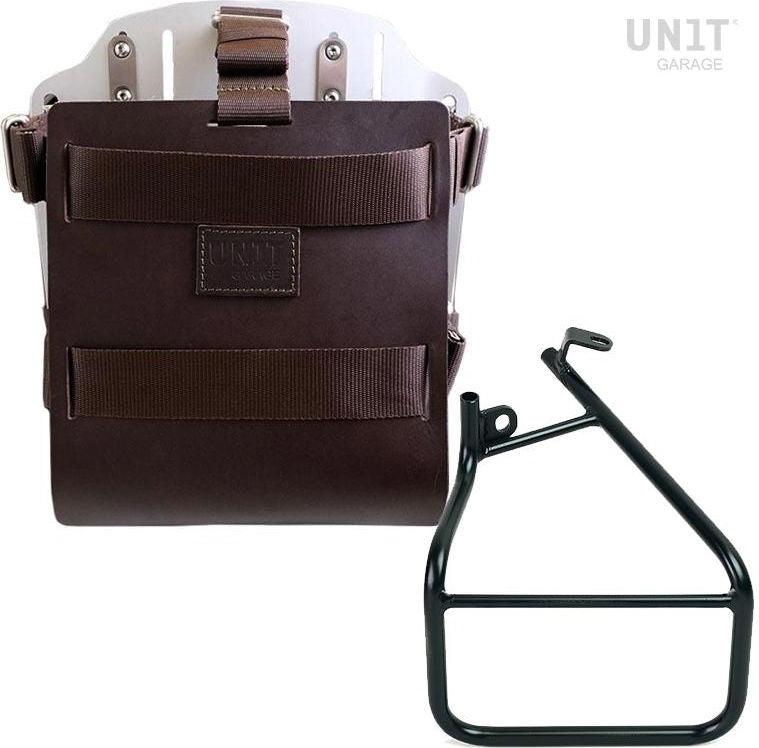 Unit Garage Carrying system in aluminum with adjustable leather front, Quick Release System and frame Sportster S 1250 | U085-U000-3320SX