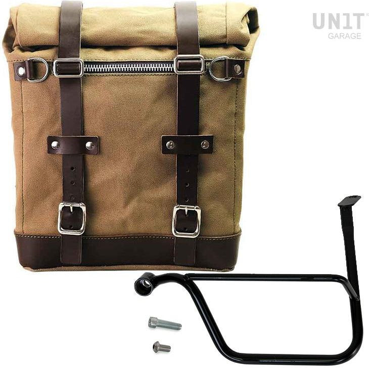 Unit Garage Canvas Side Pannier Scram 22L-30L + Left Subframe Triumph Thruxton & Thruxton R 1200 (2016 until now) | U201-1020SX
