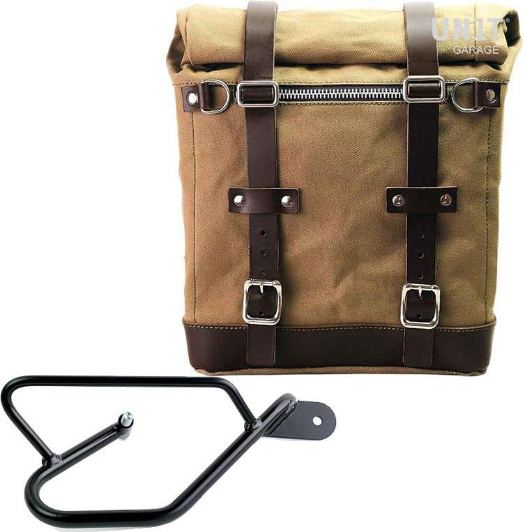 Unit Garage Canvas Side Pannier Scram 22L-30L + Right Subframe Guzzi V9 Bobber | U201-2250DX