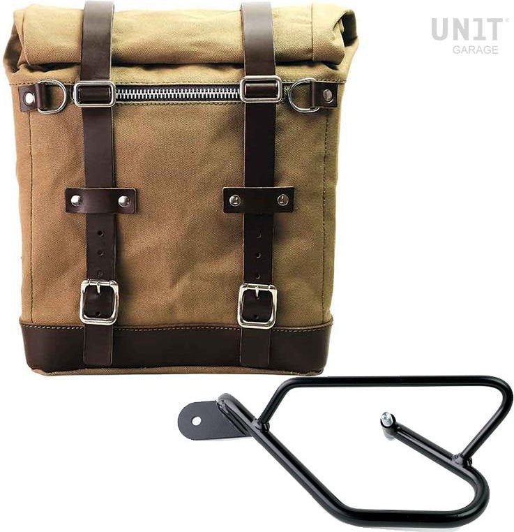 Unit Garage Canvas Side Pannier Scram 22L-30L + Left Subframe Guzzi V9 Bobber | U201-2250SX