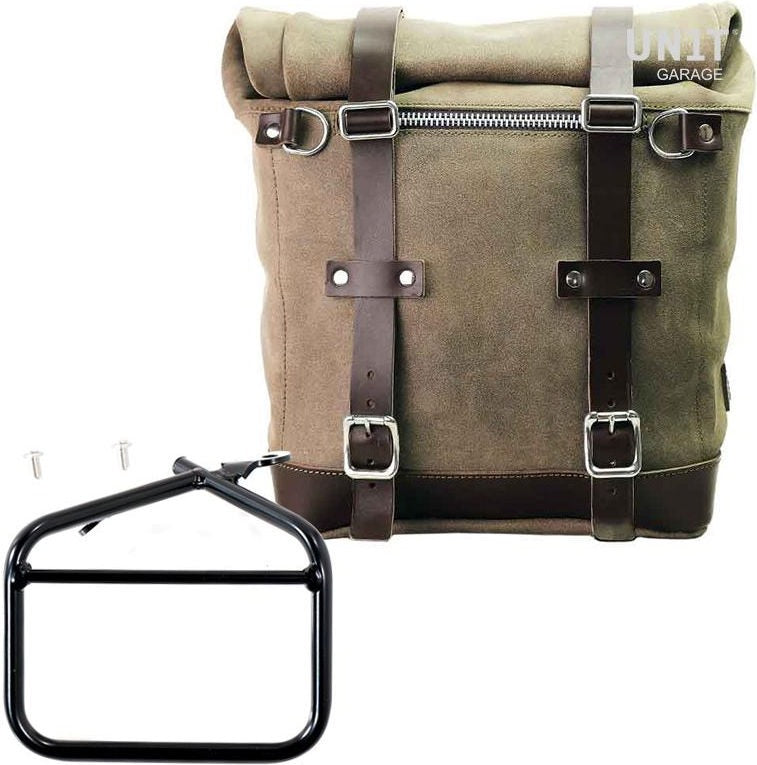 Unit Garage Waxed suede side pannier Scram 22L-30L + Left subframe Ducati Scrambler Series | U202-1007