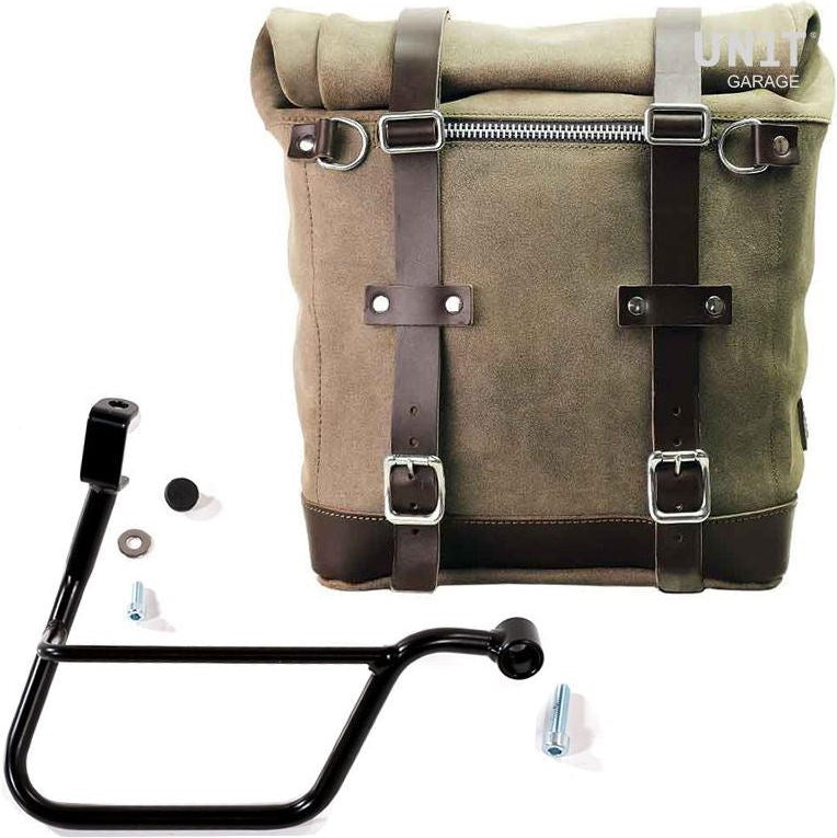 Unit Garage Waxed suede side pannier Scram 22L-30L + Right Subframe Triumph T100 (2017 until now) | U202-1011DX