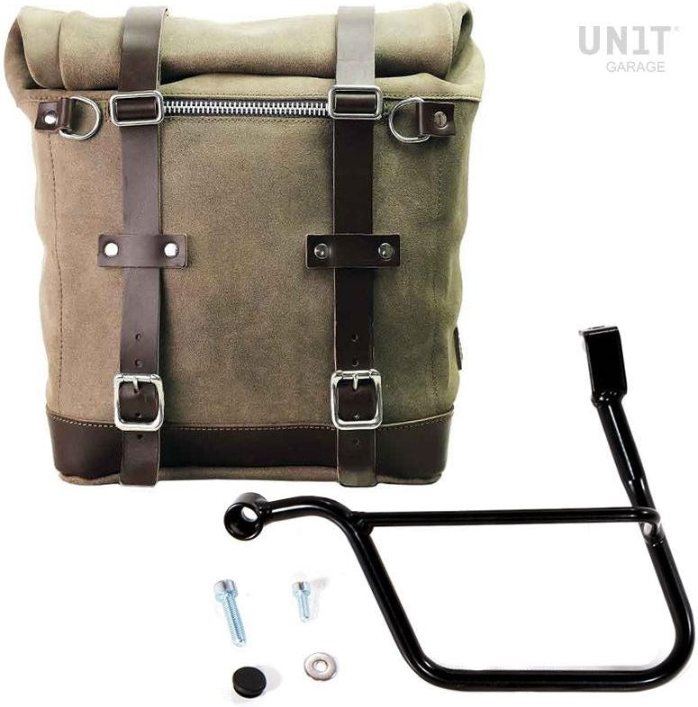 Unit Garage Waxed suede side pannier Scram 22L-30L + Left Subframe Triumph Street 900 Series (2017 until now) | U202-1013SX
