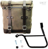 Unit Garage Waxed suede side pannier Scram 22L-30L + Left Subframe Triumph Street 900 Series (2017 until now) | U202-1013SX