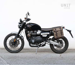 Unit Garage Waxed suede side pannier Scram 22L-30L + Left Subframe Triumph Scrambler 1200 XC_XE (2019 until now) | U202-1019SX