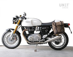 Unit Garage Waxed suede side pannier Scram 22L-30L + Left Subframe Triumph Thruxton & Thruxton R 1200 (2016 until now) | U202-1020SX