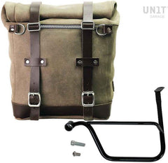 Unit Garage Waxed suede side pannier Scram 22L-30L + Left Subframe Triumph Thruxton & Thruxton R 1200 (2016 until now) | U202-1020SX
