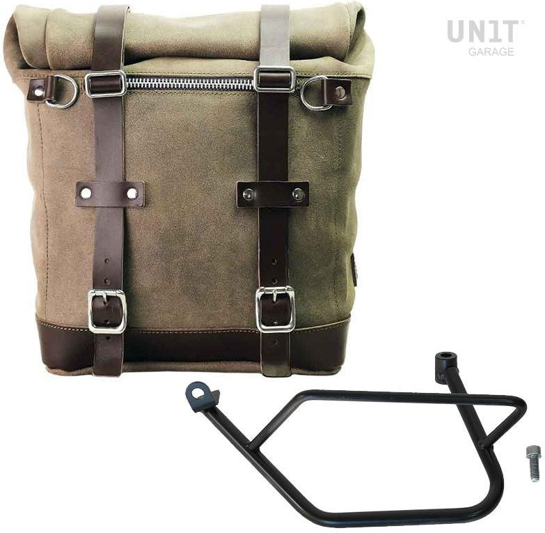Unit Garage Waxed suede side pannier Scram 22L-30L + Left Subframe Kawasaki Z900RS | U202-1021SX
