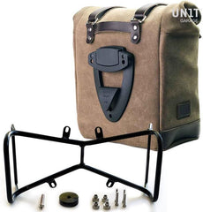 Unit Garage Waxed suede side pannier Scram 22L-30L + Symmetrical Double Subframe NineT | U202-1632-A2