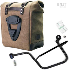 Unit Garage Waxed suede side pannier Scram 22L-30L + Left Subframe Guzzi V7 | U202-2213SX