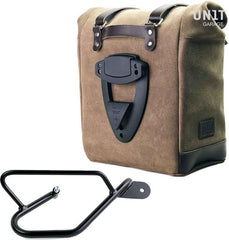 Unit Garage Waxed suede side pannier Scram 22L-30L + Right Subframe Guzzi V9 Bobber | U202-2250DX