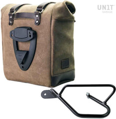 Unit Garage Waxed suede side pannier Scram 22L-30L + Left Subframe Guzzi V9 Bobber | U202-2250SX