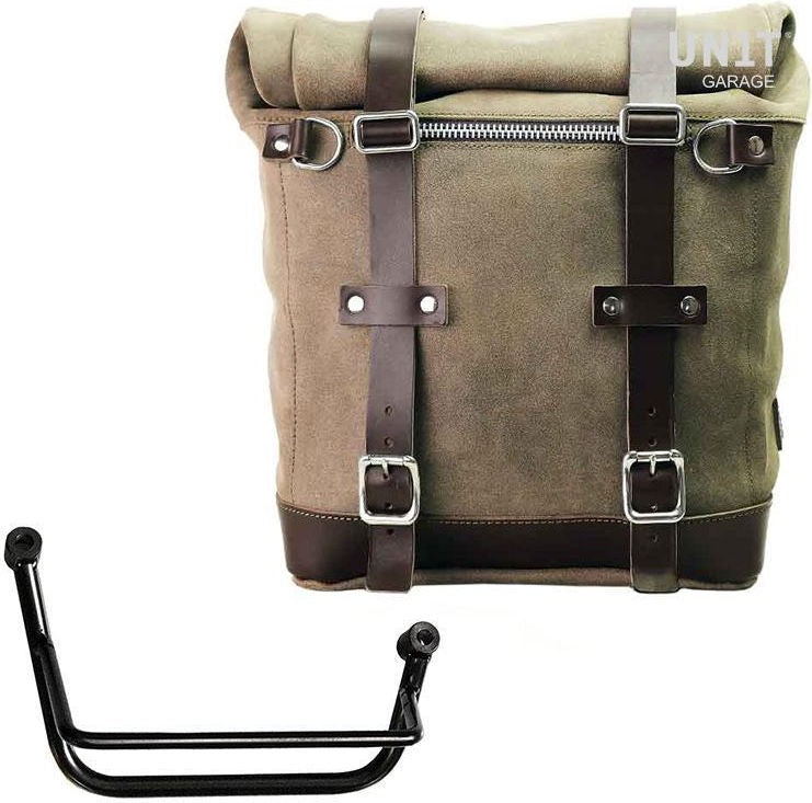 Unit Garage Waxed suede side pannier Scram 22L-30L + Right Subframe Guzzi V85 TT | U202-2251DX