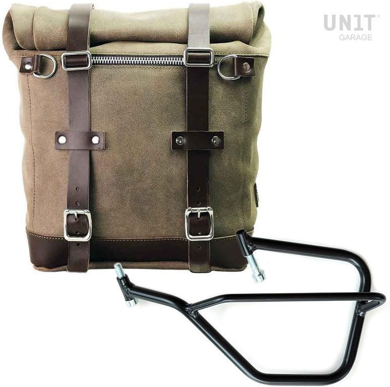 Unit Garage Waxed suede side pannier Scram 22L-30L + Left Subframe Yamaha | U202-2504SX
