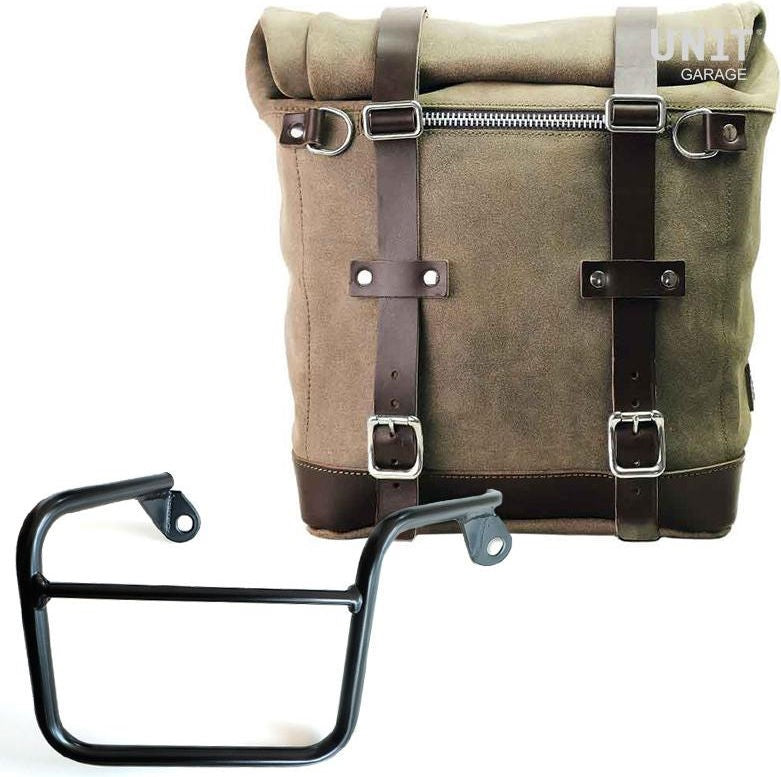 Unit Garage Waxed suede side pannier Scram 22L-30L + Right Subframe Mash | U202-2600DX