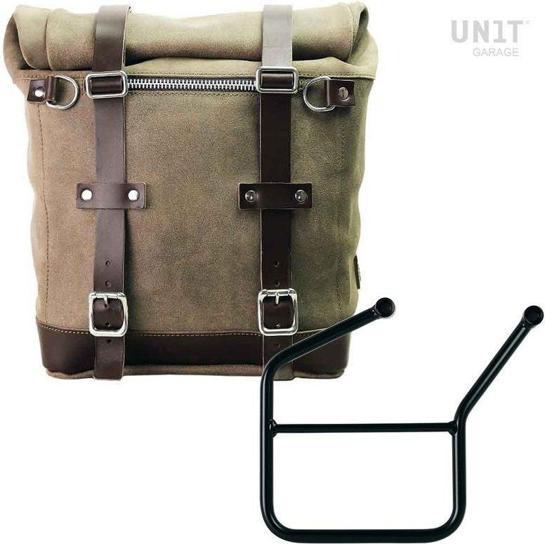 Unit Garage Waxed suede side pannier Scram 22L-30L + Left Subframe HUSQVARNA | U202-3007SX