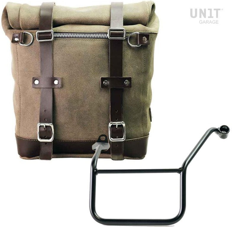 Unit Garage Waxed suede side pannier Scram 22L-30L + Left Subframe Yamaha | U202-3208SX