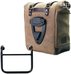 Unit Garage Waxed suede side pannier Scram 22L-30L + Subframe R18 for Straight pipe exhaust | U202-3400