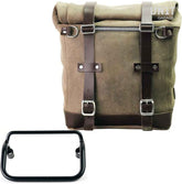 Unit Garage Waxed suede Side Pannier + R18 frame for Fishtail exhaust | U202-3401