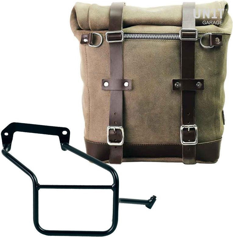 Unit Garage Waxed suede side pannier Scram 22L-30L + Right Subframe Aprilia Tuareg 660 | U202-3600DX