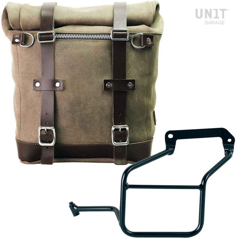 Unit Garage Waxed suede side pannier Scram 22L-30L + Left Subframe Aprilia Tuareg 660 | U202-3600SX