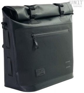 Unit Garage Khali side pannier in TPU 35L - 45L + Aluminum plate exhaust side mountable on Atlas or similar frame | UG002-AL0E-atlas-or-similar-frame