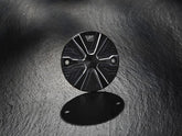 Wunderkind Timer cover BigTwin/Sportster 2-holes compl., Design - Star | 106135-D51-F22