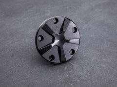 Wunderkind Timer cover TwinCam 5-holes compl., Blasted, black semi matt | 106137-F24
