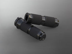 Wunderkind Grip set 1" Harley ride by wire / design 'Hemisphere', Black | 106533-F15