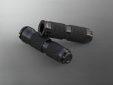 Wunderkind Grip set 1" handlebar Triumph / drive by wire / design 'Star', Black shiny, re-milled | 106535-F22