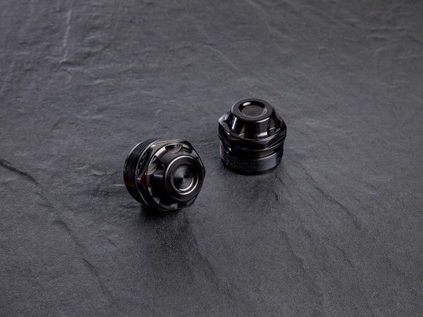 Wunderkind Cover closing plugs for front fork pipes, Black | 106627-F15