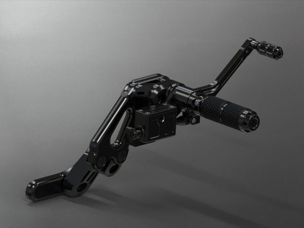 Wunderkind Forward control footrest set Harley, Black | 106698-F15
