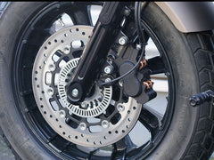Wunderkind brake caliper isaac4 4-piston left - direct mounting Indian, without brake pad, Black | 106953-F15