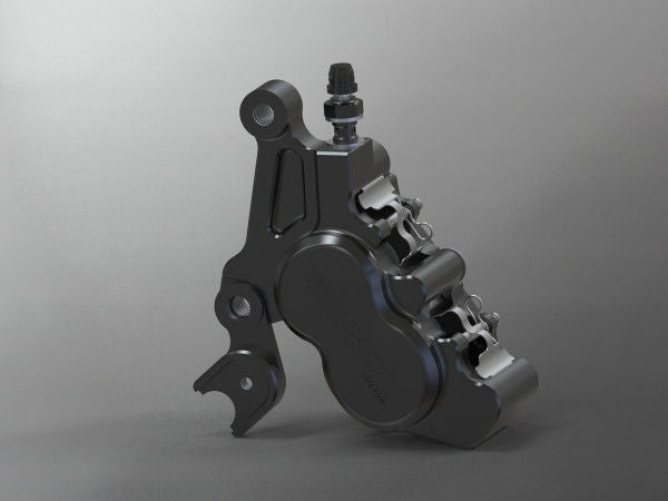 Wunderkind brake caliper isaac4 4-piston left - direct mounting Indian, without brake pad, Black | 106953-F15