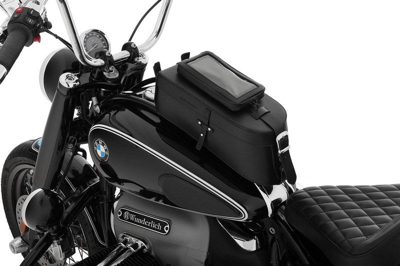 WUNDERLICH leather bag set CLASSIC for tank rails - black | 11850-000