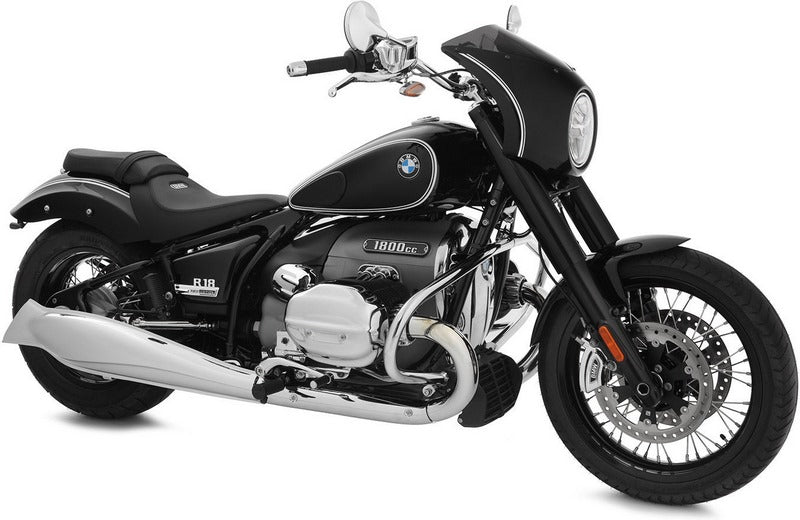 Wunderlich cockpit fairing »Rock ’n‘ Roll« - Blackstorm Metallic - white striped | 18000-012
