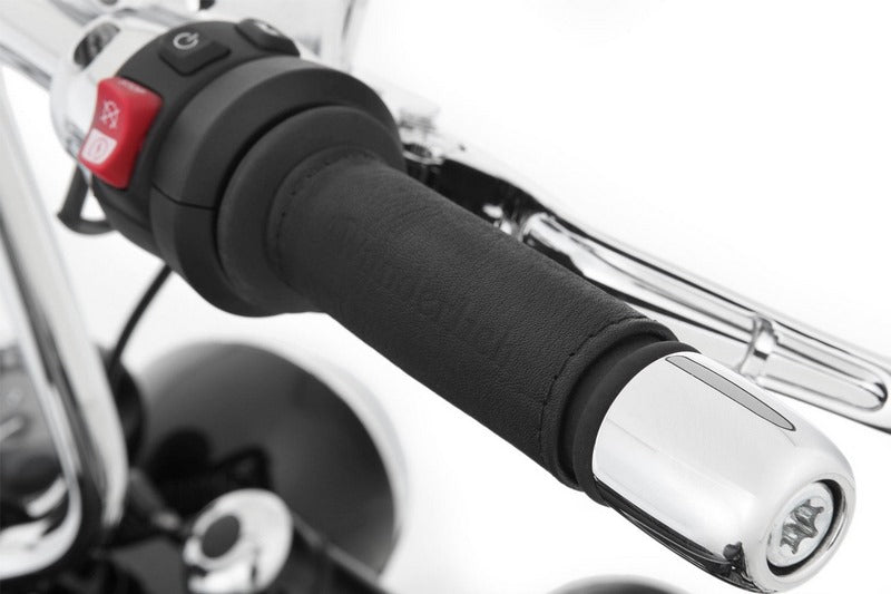WUNDERLICH leather sleeves for the handles on the BMW R 18 - Set - black | 18701-002