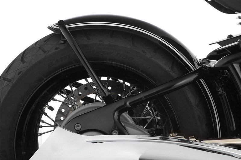 Wunderlich Rear fender »RockBob« - Blackstorm Metallic - white striped | 18710-003
