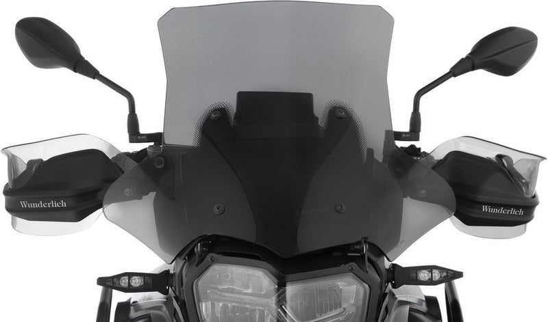 Wunderlich windshield»MARATHON« - Carrier long (160mm) - smoked grey | 20230-105