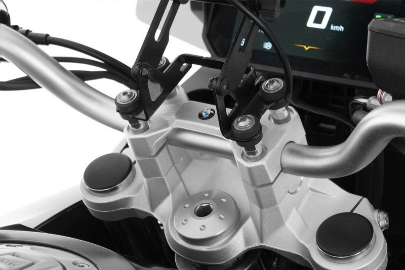 Wunderlich “Ergo” Handlebar Riser For Models With Bmw Sat Nav - Silver | 25803-101