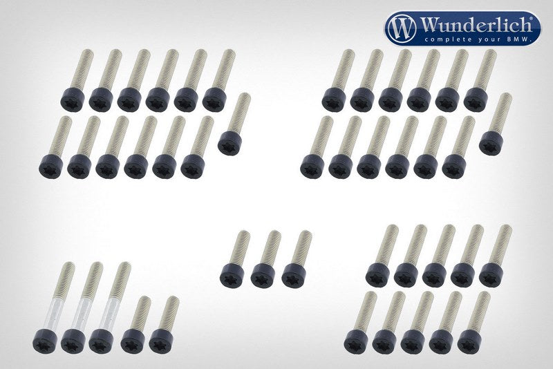 Wunderlich Motor screw set hexagon socket screw VA - black | 29010-012